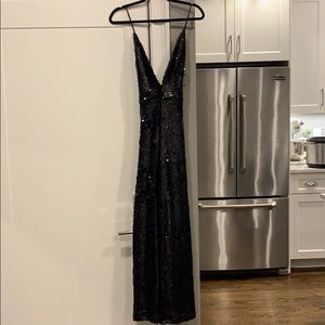Never worn black sequin jumpsuit